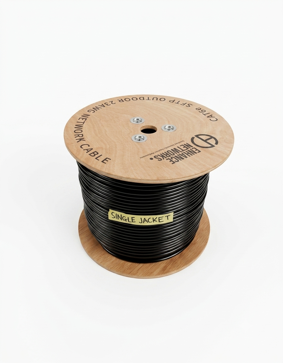 Enhance Cat6e 0.55mm SFTP Outdoor Cable (Single PE Jacket)