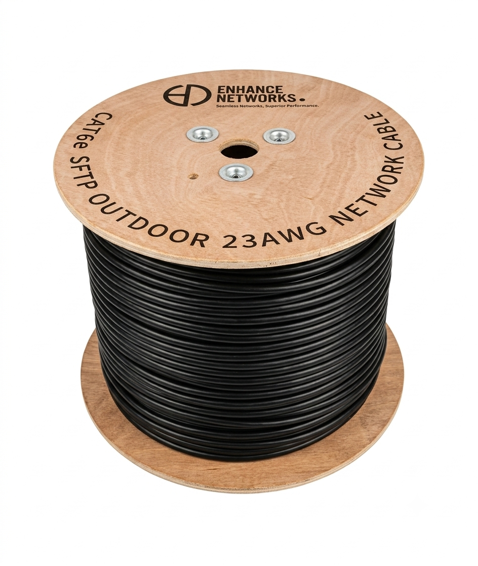 Enhance Cat6e 0.55mm SFTP Outdoor Cable (Single PE Jacket)