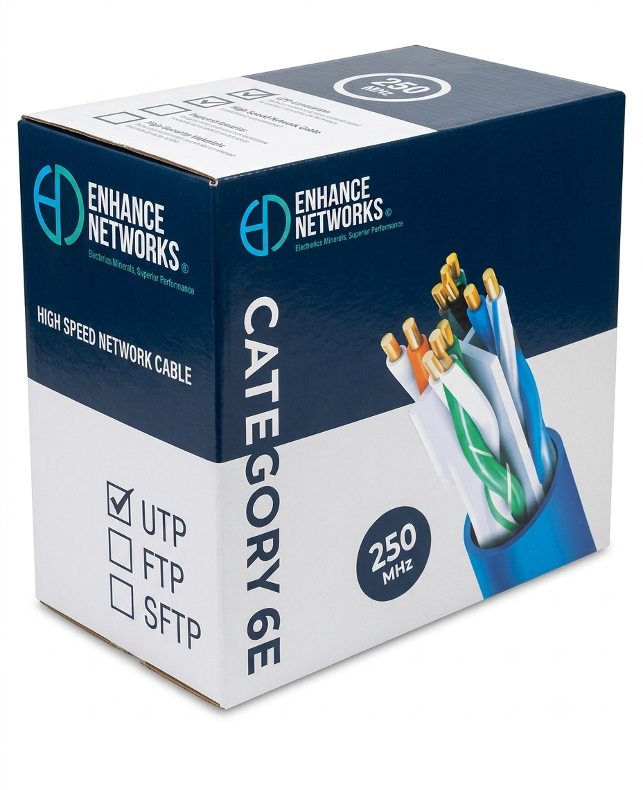 Enhance Cat6 UTP 23 AWG Indoor PVC Network Cable 305m (2-Pack) - Grey