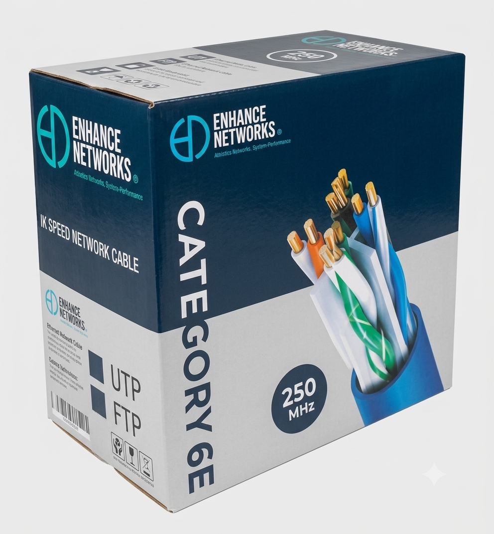 Enhance Cat6 UTP 23 AWG Indoor PVC Network Cable 305m (2-Pack) - Grey