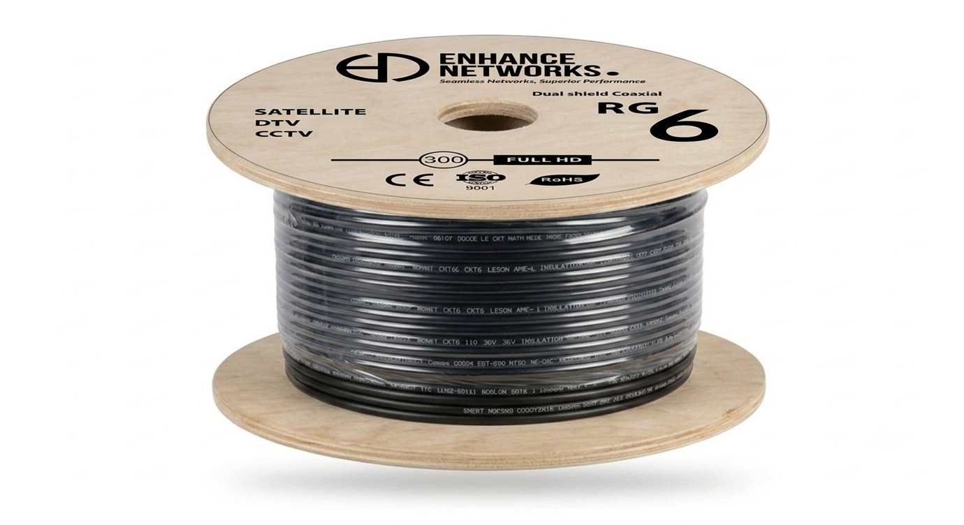Enhance 23awg 0.58mm Outdoor SFTP Shielded Cat6 Cable 305m