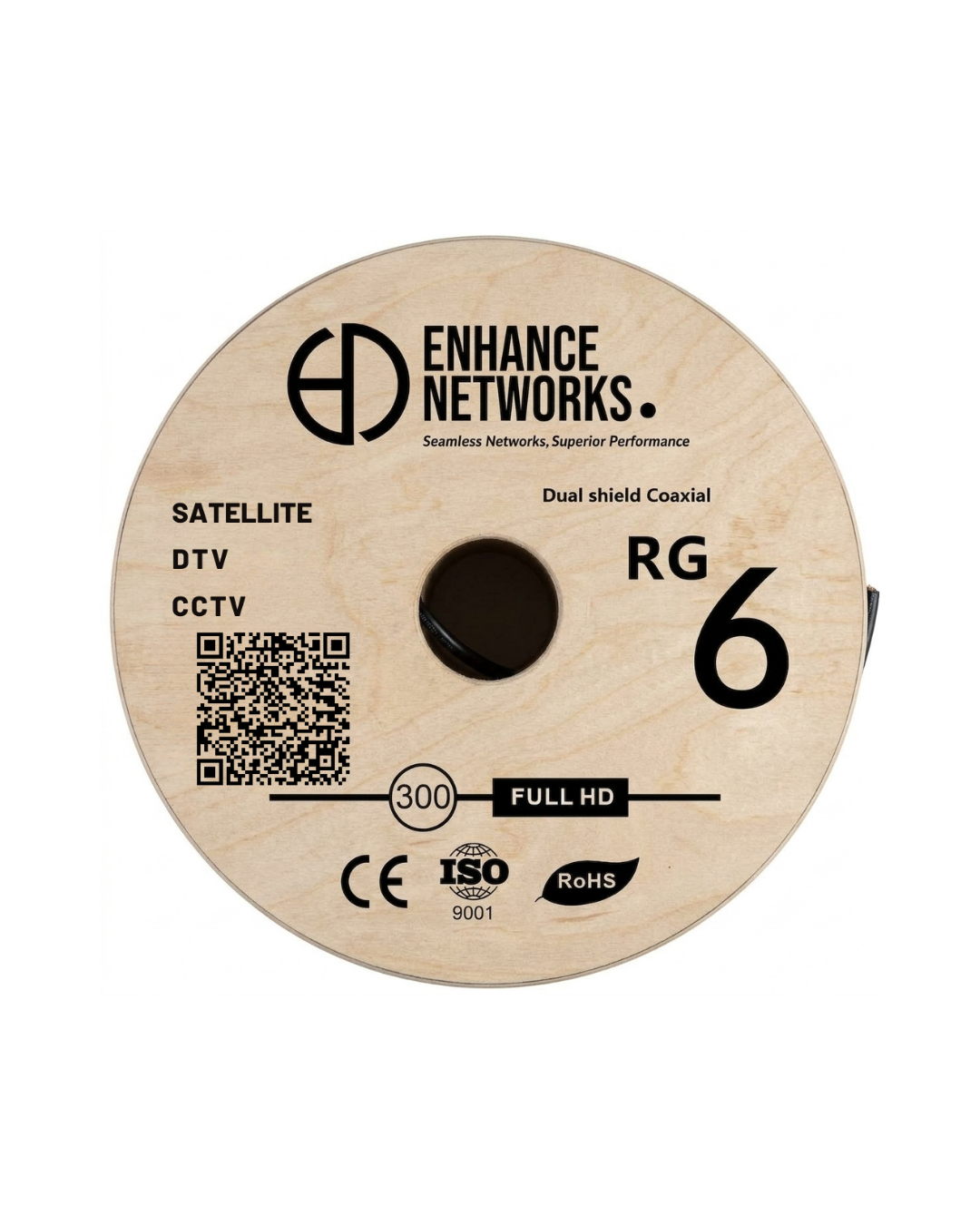 Enhance 23awg 0.58mm Outdoor SFTP Shielded Cat6 Cable 305m